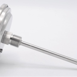 Celonerezový bimetalový teploměr s ponorným dříkem, závitový (1/2”), -30/50℃, 150 mm