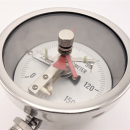 Celonerezový teploměr bimetalový se spínacími kontakty