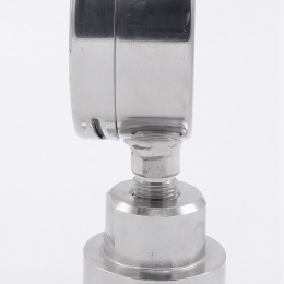 Celonerezový tlakoměr s oddělovací membránou CLAMP DIN 32676, 63 mm,0-6 bar, clamp límeček-50,5mm