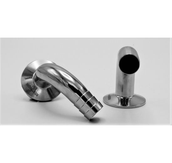 Clamp hadicový adaptér  90° DN20, CLAMP límeček 50.5 mm