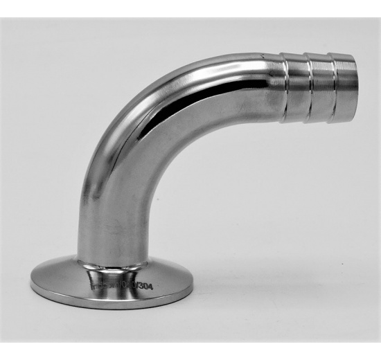 Clamp hadicový adaptér  90° DN20, CLAMP límeček 50.5 mm