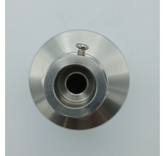 detail skládané jímky k teploměru, nerezové