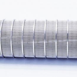 detail štěrbinového síta o průlině 0,1 mm pro filtr DN 65