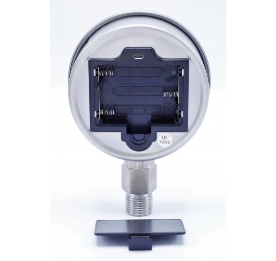 digitální tlakoměr se spodním připojením - baterie nejsou součástí dodávky