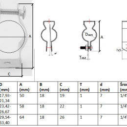 držák, spona instalační trubky