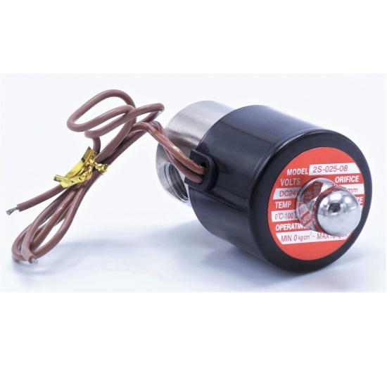 elektromagnetický ventil nepřímo řízený, připojení G 1/4", DC 24V