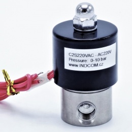 elektromagnetický ventil s připojením 1/4", AC 220 V