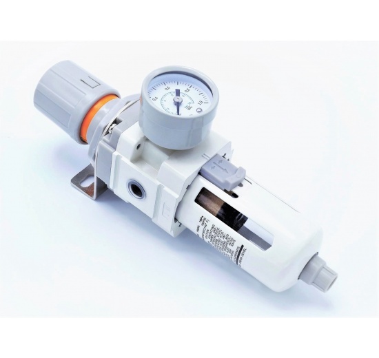 filtr s redukčním ventilem a ochranným košem