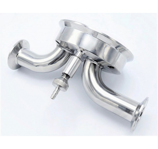 filtrační těleso - vstup a výstup clamp