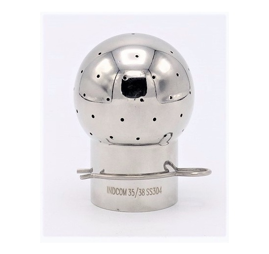 Fixní mycí hlavice navařovací, na závlačku|, připojení 35/38 mm, průměr koule 53 mm 2.5m