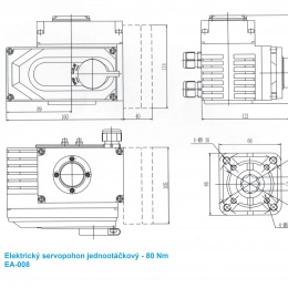 jednootáčkový elektromotor - rozměry