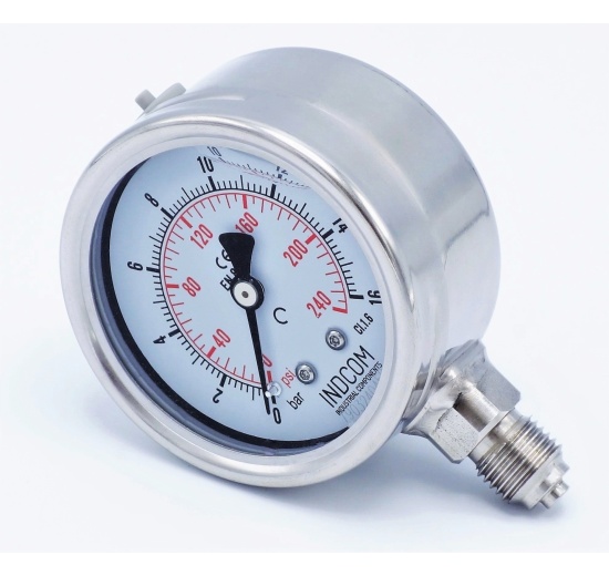 kategorie Celonerezové tlakoměry se spodním (radiálním) připojením