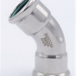 Koleno 45°, lisovací, F/F, 28 mm