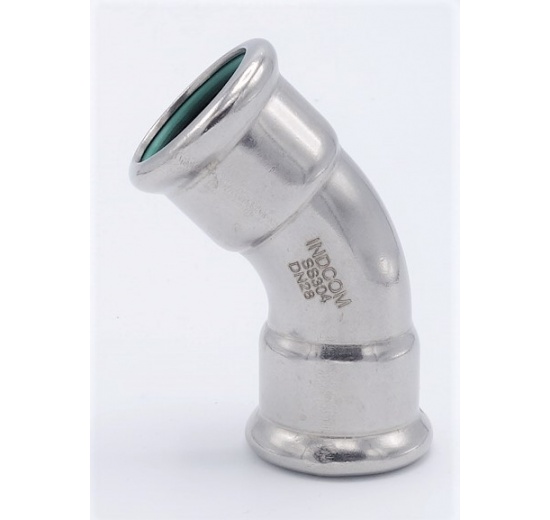 Koleno 45°, lisovací, F/F, 28 mm