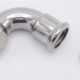 Koleno 90°, nerezové, lisovací, F/závit vnitřní 18 mm_3/4"