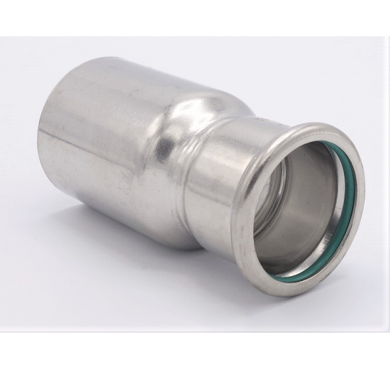 Lisovací redukce (redukovaná vsuvka) M/F 54/42 mm, nerezová