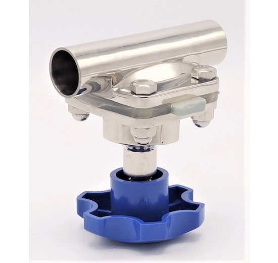 Membránový ventil, navařovací S-S, Silikon | DN20(22x1,5mm)