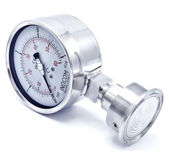 Měření tlaku - manometry a snímače tlaku s oddělovací membránou CLAMP