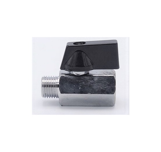 MINI MOSAZNÝ kulový kohout s redukovaným průtokem, jednodílný, závitový  1/4”