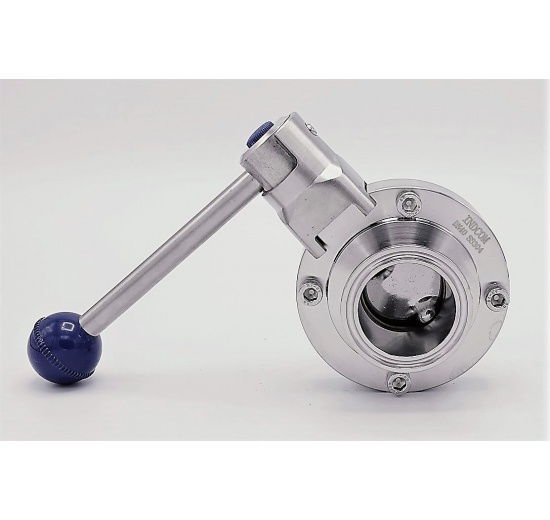 Nerezová klapka přímá, clamp typ C-C  DN40 (K50.5)