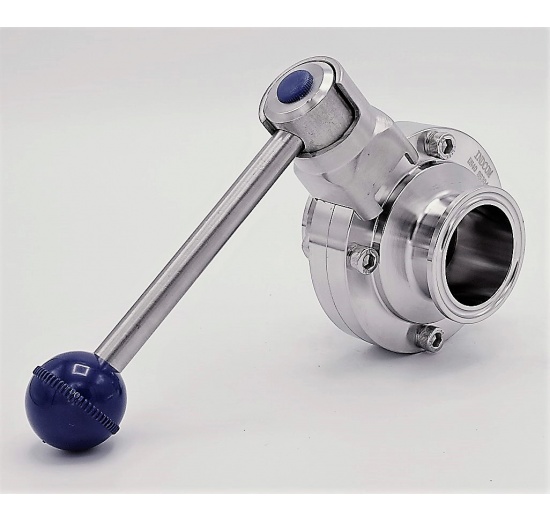 Nerezová klapka přímá, clamp typ C-C  DN40 (K50.5)