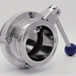 Nerezová klapka přímá, clamp typ C-C  DN80 (K106)