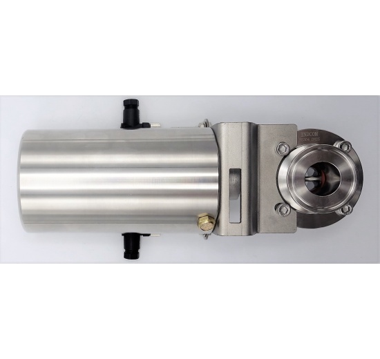 Nerezová klapka přímá DN25, clamp typ C-C, s pneumatickým pohonem