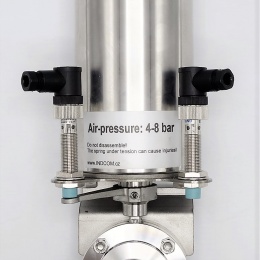 Nerezová klapka přímá DN25, navařovací typ S-S, s pneumatickým pohonem