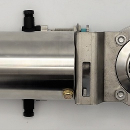 Nerezová klapka přímá DN50, navařovací typ S-S, s pneumatickým pohonem