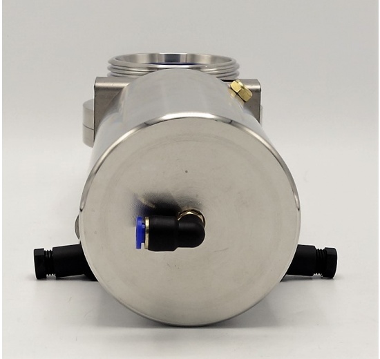 Nerezová klapka přímá DN50, závitová typ G-G, s pneumatickým pohonem