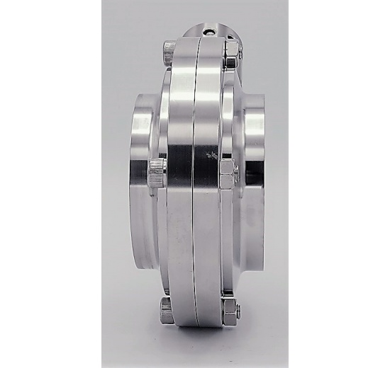 Nerezová klapka přímá, navařovací typ S-S DN80