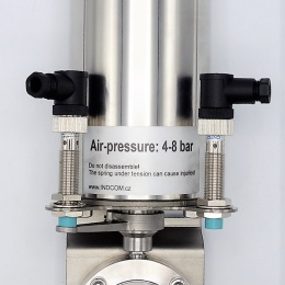 Nerezová klapka přímá, pneumaticky ovládaná, typy C-C  DN32