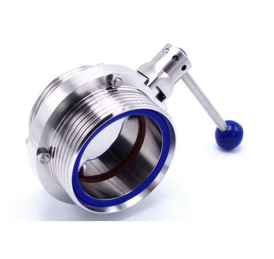 Nerezová klapka přímá, závitová typ G-G | DN100