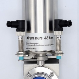 Nerezové klapky přímé, závitové (G-G), pneumaticky ovládané