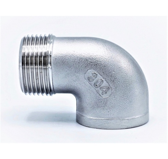 nerezové kolínko 90° pro spoje netěsnící v závitu