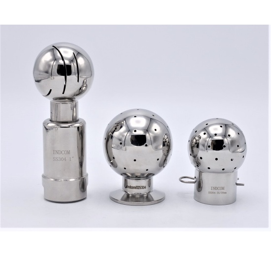 nerezové mycí sprchovací hlavice, rotační hlavice (koule)