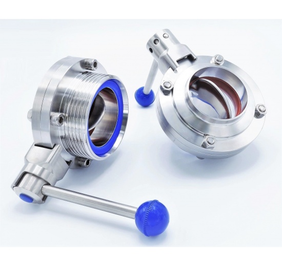 nerezové přímé uzavírací klapky, typ G-S DN 65