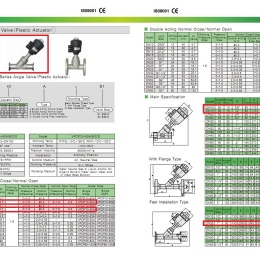 nerezové šikmé ventily s pneumatickým ovládáním technický (katalogový) list