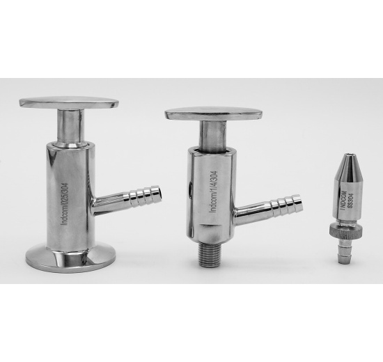 Nerezové vzorkovací ventily kohoutky degustační ventily spirálový odpěňovač