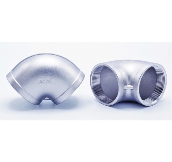 nerezové závitové oblouky, typ 301, 90° 2" (DN50)
