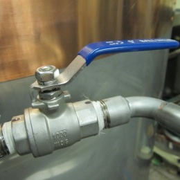 Nerezový kulový kohout s plným průtokem, dvoudílný, závitový