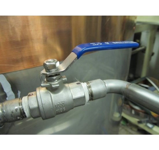 Nerezový kulový kohout s plným průtokem, dvoudílný, závitový