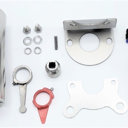 nerezový pneumatický pohon a jednotlivé montážní prvky