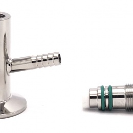 Nerezový vzorkovací ventil, kohoutek, připojení CLAMP