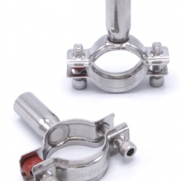 Objímka potrubní dvoudílná bez gumy, dvoušroubková, nerezová ocel 1.4301_ 38-40 mm