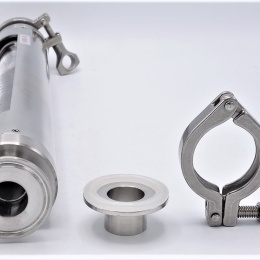 Plováčkový průtokoměr /rotametr/ nerezový, clamp DN25, 100~1000 litr/hod.