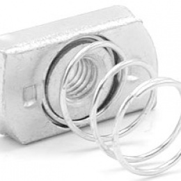 Posuvná matice M8 s pružinou pozinkovaná krátká pružina 41x25