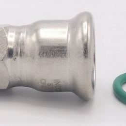 Přechodka lisovací/závit vnější 22 mm_1/2", nerezová