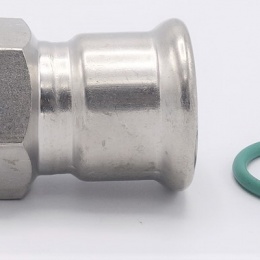 Přechodka lisovací/závit vnější 28 mm_1" nerez