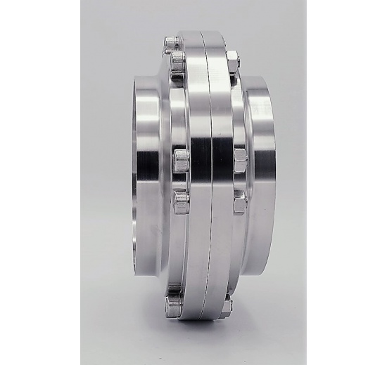 přímá klapka nerezová, navařovací typ S-S DN125